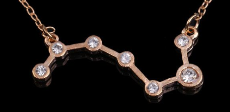 Galaxy Constellation Little Dipper Jewel Necklace Pendant